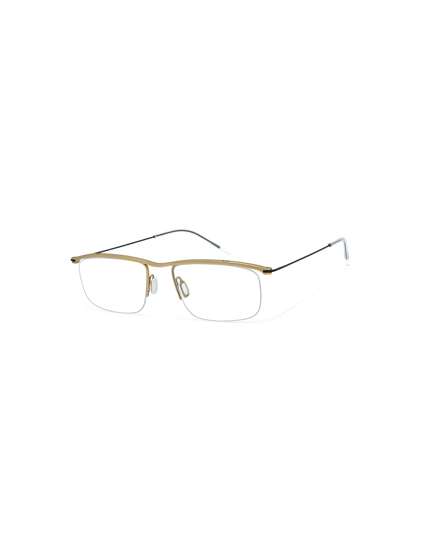 FUKS: Rectangular Titanio Doré optical glasses by ATLANT 10005
