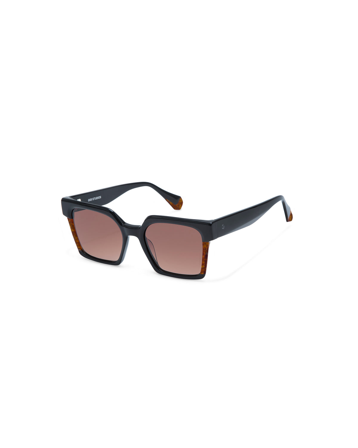 CASSIUS: Geométricas Acetato Noir sunglasses by GIGI STUDIOS 4336