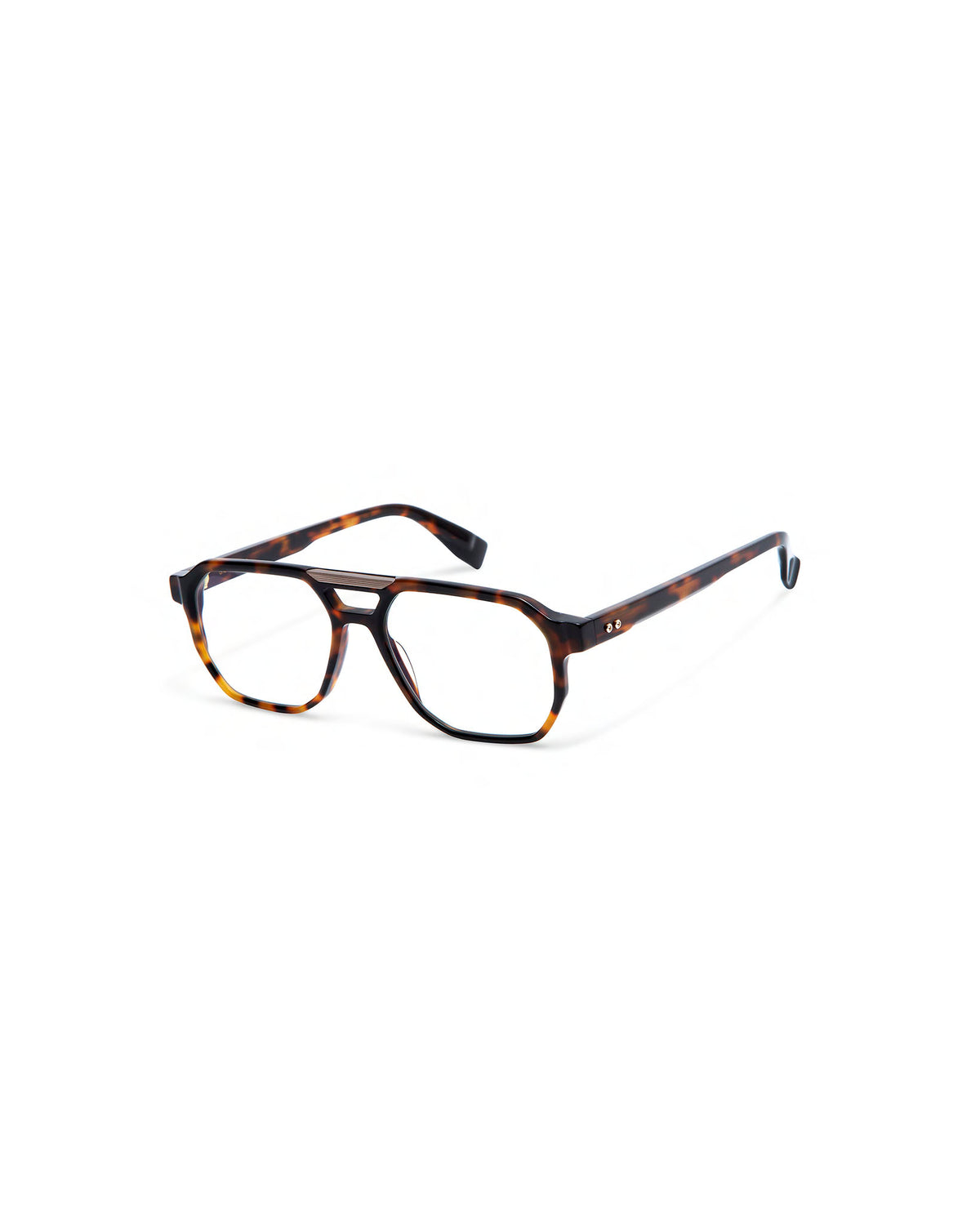MARCONI: Aviador Acetato-Metal Havana optical glasses by GIGI STUDIOS 616