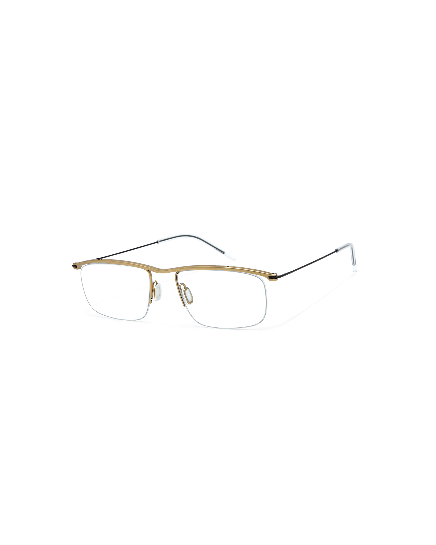 FUKS: Rectangular Titanio Doré optical glasses by ATLANT 10005
