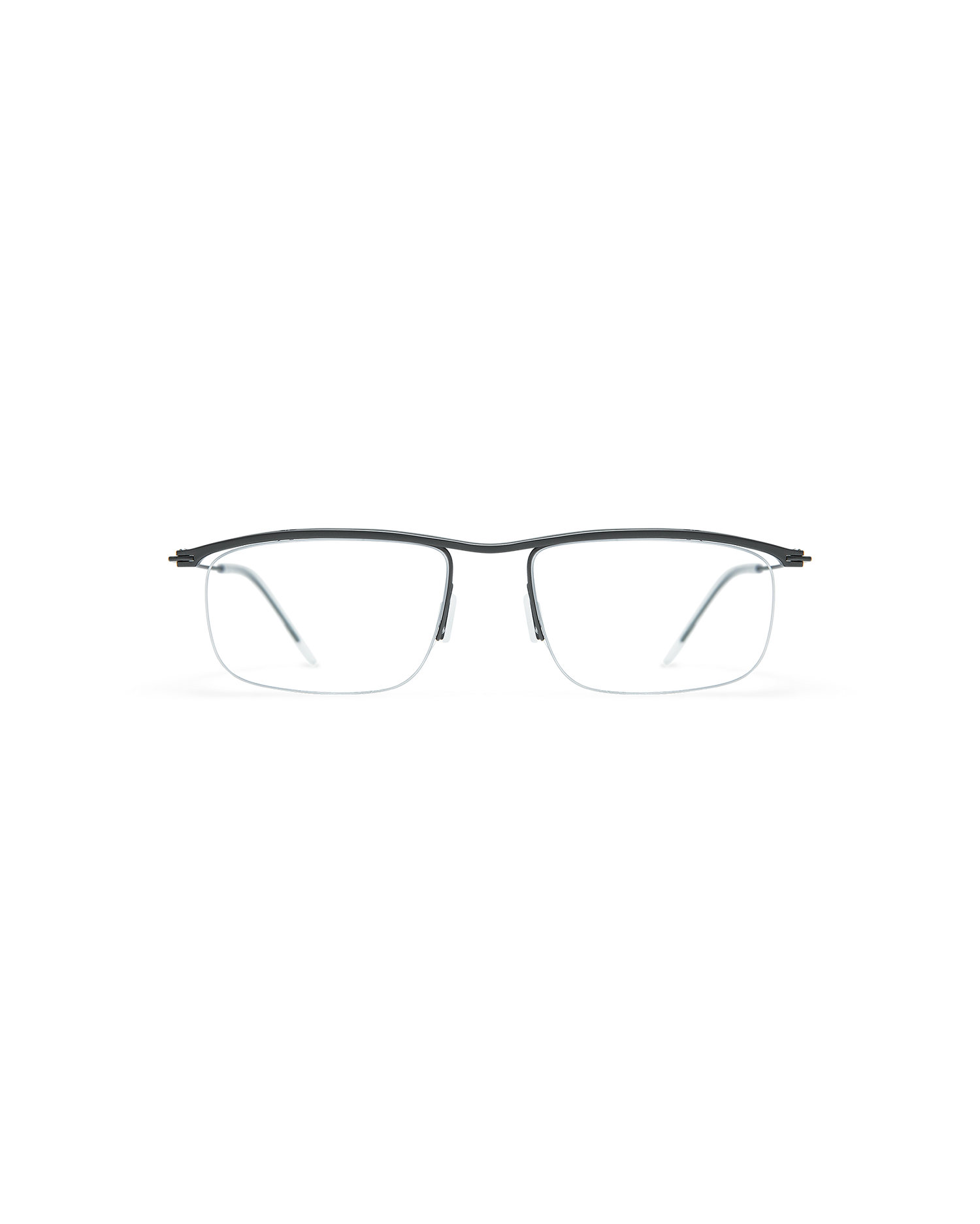 FUKS: Rectangular Titanio Dark Silver optical glasses by ATLANT 9958