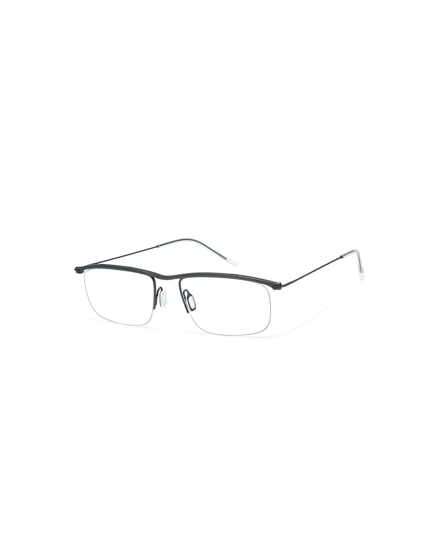 FUKS: Rectangular Titanio Dark Silver optical glasses by ATLANT 10006