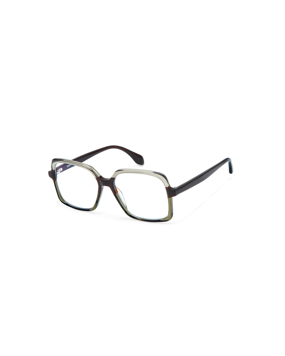 ARMINA: Cuadrada Acetato Marrón optical glasses by GIGI STUDIOS 10600