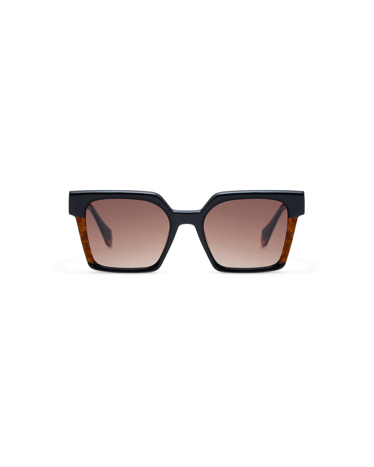 CASSIUS: Geométricas Acetato Noir sunglasses by GIGI STUDIOS 4260